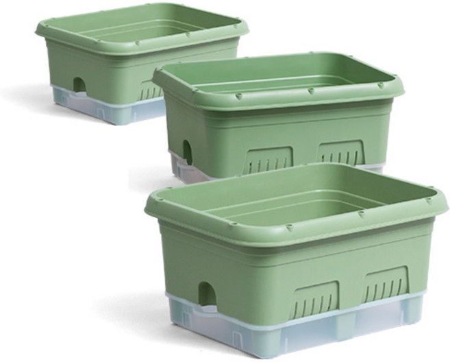 이즈리빙 대용량 저면관수 내집에 텃밭 화분, 그린, 3개