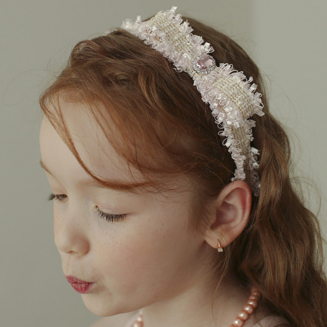 럭키밤비네 에이프릴 트위드 헤어밴드