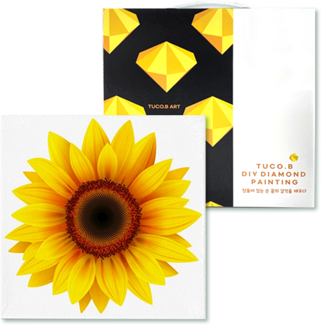 투코비 아트 보석 십자수 DIY 세트 25 x 25 cm, 해바라기 사랑(D25-12), 1세트