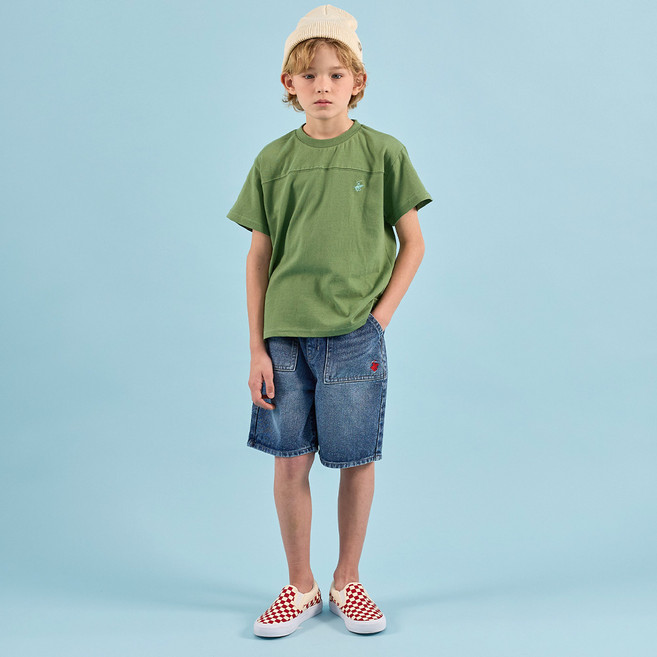 비버리힐스폴로클럽 주니어 파라곤 로얄 데님 통기성 5부 상하의 세트