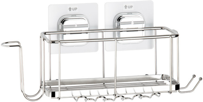 디허브 밀착패드 압연 스테인레스 칫솔걸이 세트 F180, 혼합색상, 1세트