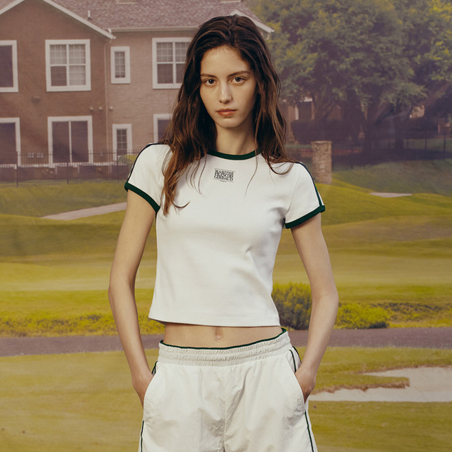 마리떼프랑소와저버 여성용 MOUVEMENT W CLASSIC LOGO SLIM RINGER TEE