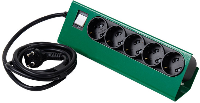 바나코 이지 픽스 데스크 멀티 플러그 멀티탭 5구, 1개, 2m, 그린