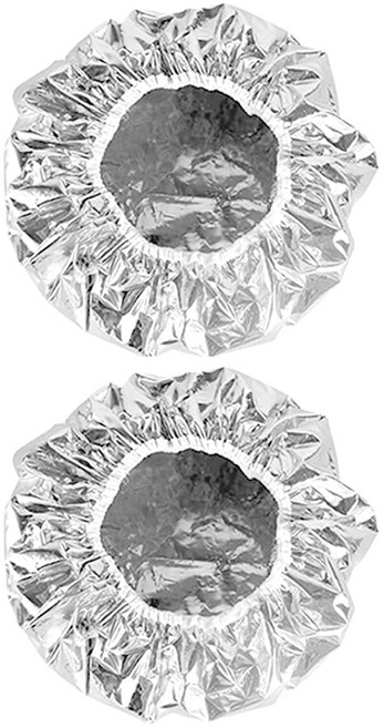 AHOYE 免插電恆溫製熱護髮帽/浴帽/美髮帽/染髮帽, 2個, 銀色