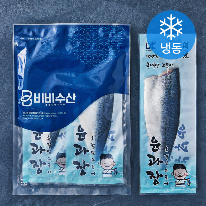 비비수산 윤과장 초절임 고등어 3개입 (냉동), 450g, 1개