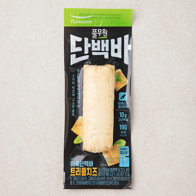 풀무원 어육 단백바 트리플치즈, 70g, 1개