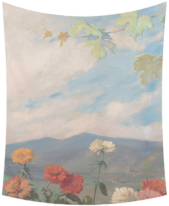 MA 따뜻한 봄 플라워 태피스트리 기본, TYPE18