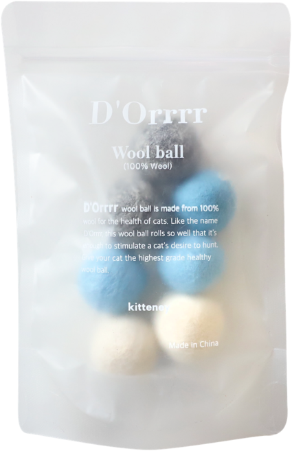 키트니 고양이 또르르 볼 장난감 3cm, 클라우디스카이, 7개