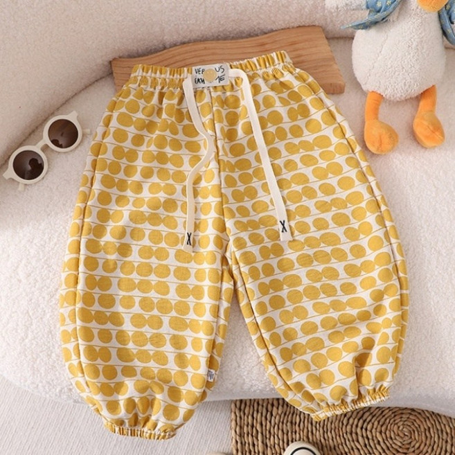 이유몽 아동용 엘라루 패턴 조거 밴딩 롱 팬츠