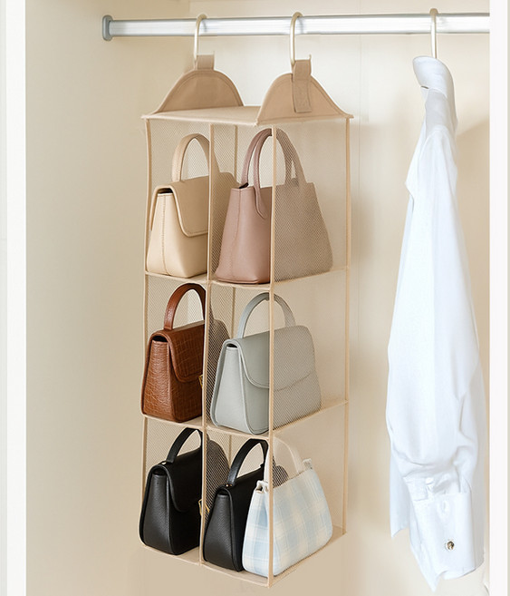 네이쳐리빙 모노블 가방걸이 정리대 6칸, 혼합색상, 1개