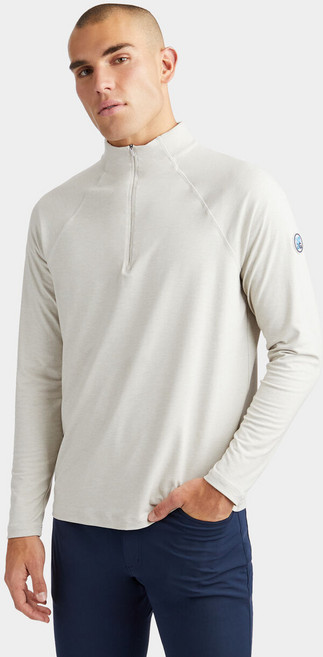 지포어 남성용 멜란지 콰터 지퍼 미드 레이어 셔츠 G4MA23K123A