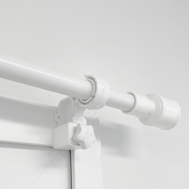 감성다는남자 안뚜리봉 플레인 25mm 커튼봉 + 브라켓 세트, 화이트