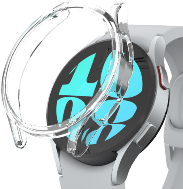 신지모루 풀커버 일체형 하드커버 스마트워치 케이스, 크리스탈 클리어, 1개