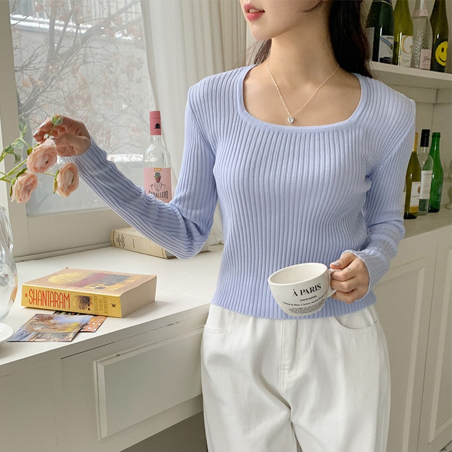 린다샵 여성용 페라들 골지 스페셜 긴팔티 cpt11769k31