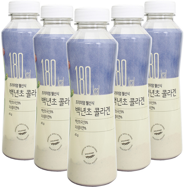 삼성웰스토리 프리미엄 웰선식 백년초콜라겐, 5개, 45g