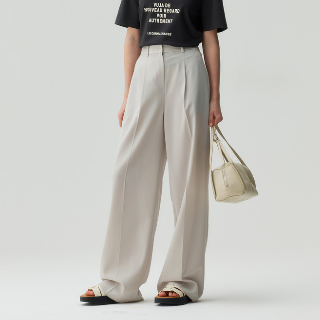 마인드브릿지 여성용 원턱 와이드슬랙스 MZPT3201