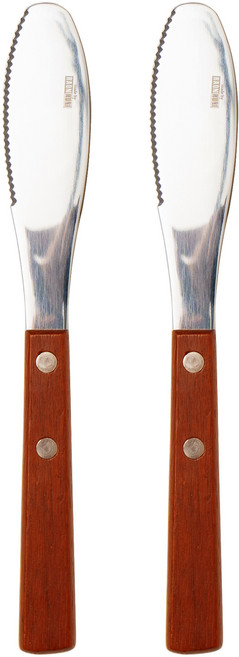 라온누리 내츄럴 우드 디너나이프, 레드, 2개