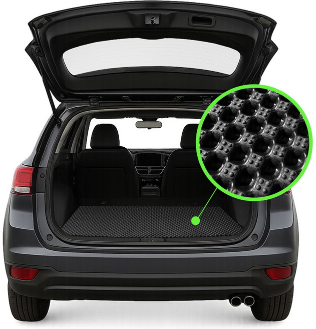 더존 엠보싱 트렁크매트 ST-16, 르노삼성 XM3 2020년 2월, 블랙