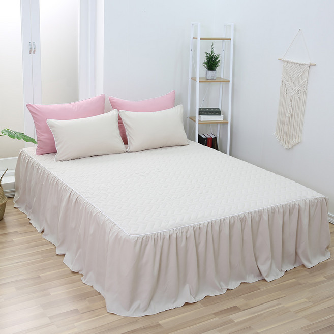 스위트 프릴 누빔 침대 스커트