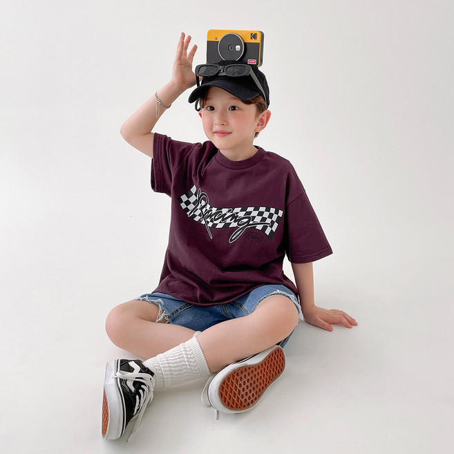 BerryCloset 男童透氣世界級賽車手T恤