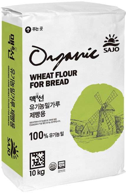 MCSUN 유기농 밀가루 제빵용, 10kg, 1개