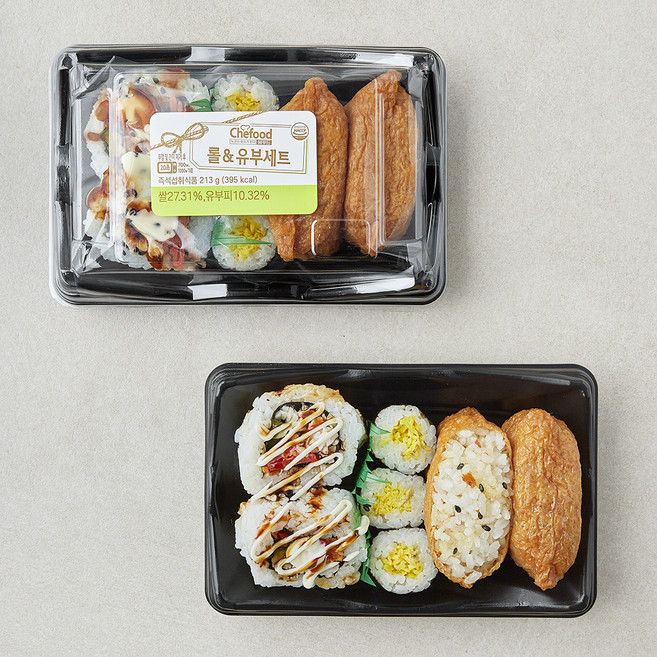 쉐푸드 롤 & 유부세트, 213g, 1개