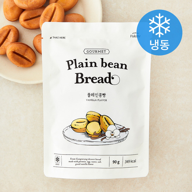 스윗팔렛트 플레인콩빵 (냉동), 90g, 1개입, 1개