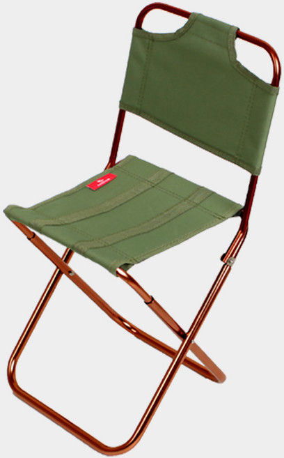 카디움 두랄루민 등받이형 미니 캠핑의자 ES 711, 올리브, 1개
