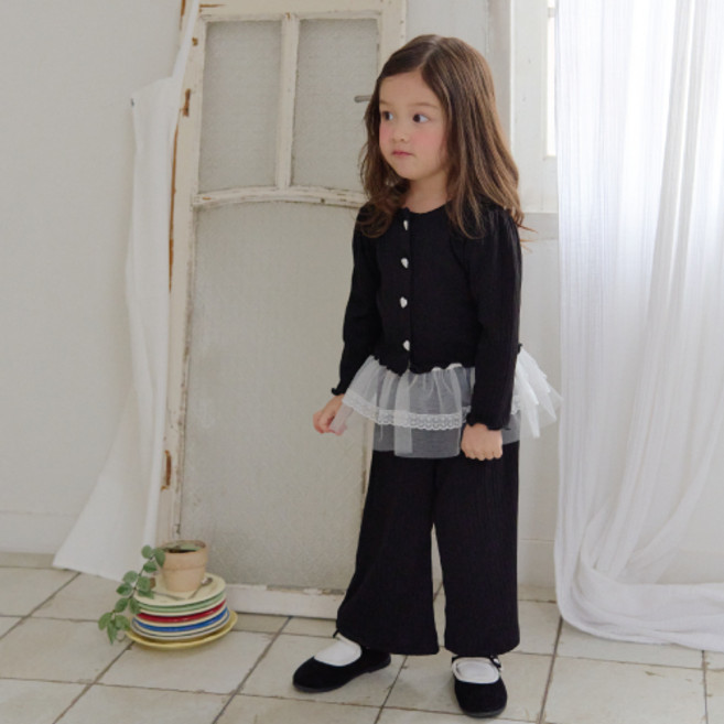 키키모라 아동용 데일리 플리츠 상하의 세트