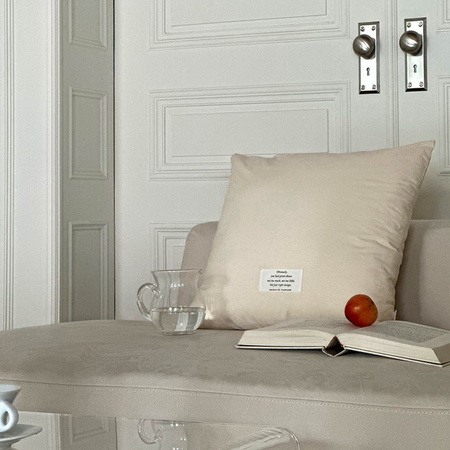 메종드룸룸 뽀송 솔리드 쿠션커버