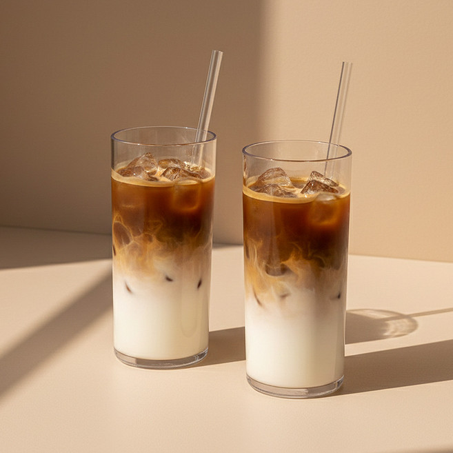 트라이탄 깨지지 않는 아메리카노 라떼 대용량 카페 컵 560ml, 투명, 2개