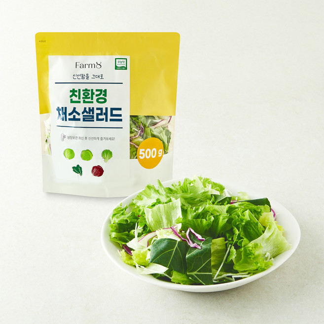 팜에이트 친환경 인증 채소 샐러드, 500g, 1개