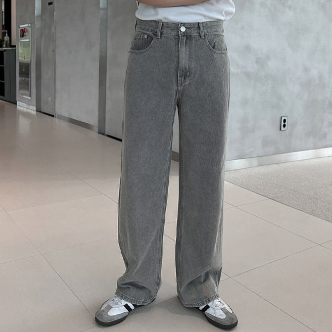 남성용 세던즈 데저트 피그먼트 워싱 세미와이드 데님팬츠