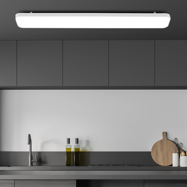 멜리빙 DS 슬림 LED 50W 삼성칩 플리커프리 주방 천장 시스템 조명, 화이트