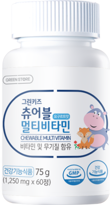 그린스토어 그린키즈 츄어블 멀티비타민, 1개, 75g