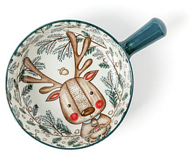 티온스 캐릭터 손잡이 플레이팅 면기 T42, 블루, 1개