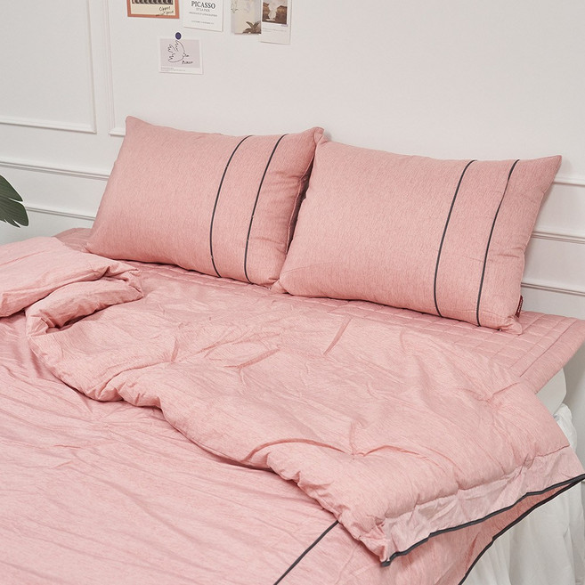 더와이 트라이 모달 실크 호텔 차렵 이불베개 세트