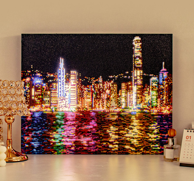 아트조이 DIY LED 캔버스형 보석십자수 40 x 50 cm, 100만불 야경, 1개
