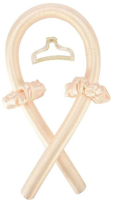 無熱懶人捲髮神器4件組 棒子 + 夾子 + 髮圈2個, 香檳色, 1組