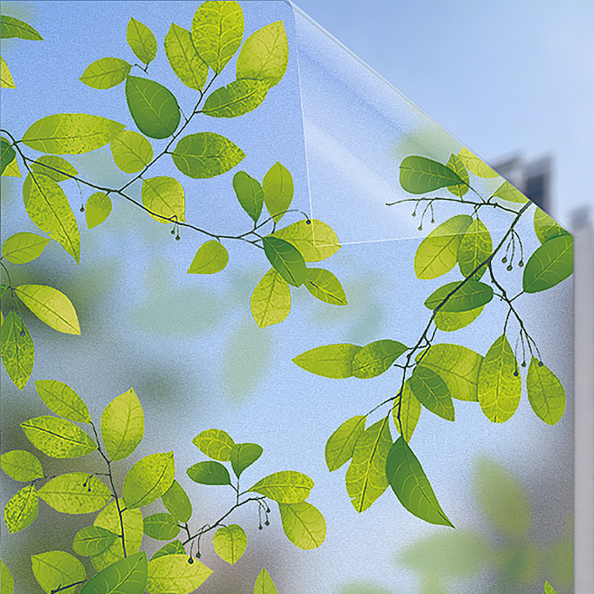 난리시스터즈 반투명 무점착 베란다 욕실 창문 시트지, 트리가든