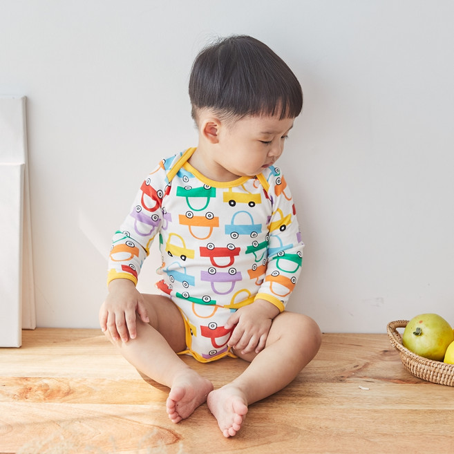 로토토베베 유아용 빵빵이화이트 바디슈트