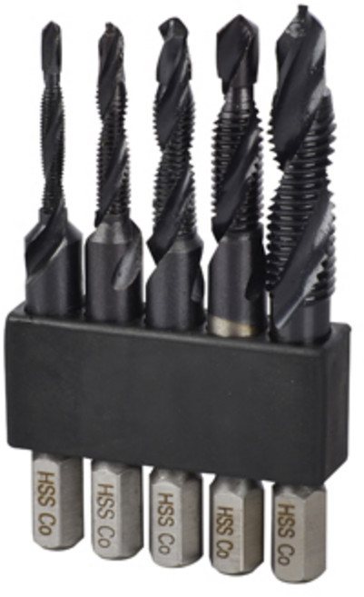 이엑스파워 스테인레스용 드릴탭 5종 세트 EDT-5HS, 1세트