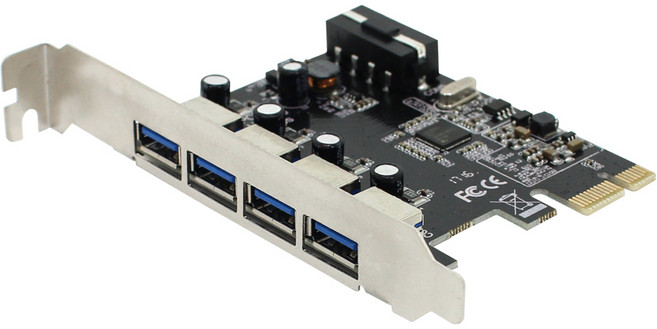 넥시 USB3.0 4포트 PCI-E 카드 NX311, 혼합색상