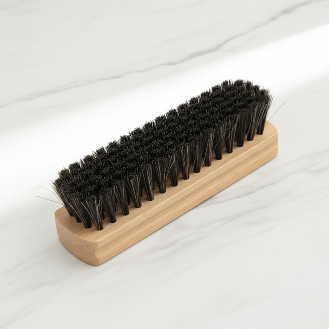 마켓피아 신발 브러쉬 클리너 구두솔 12.3cm, 고무 나무 말 머리 솔, 1개