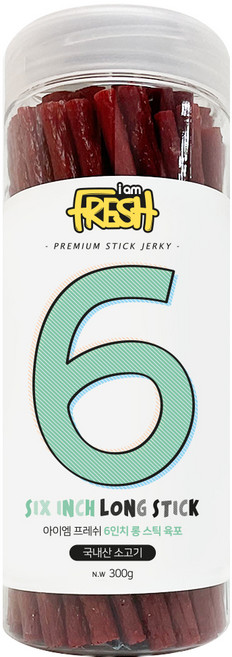 아이엠프레쉬 강아지 롱 스틱 육포, 소고기, 300g, 1개