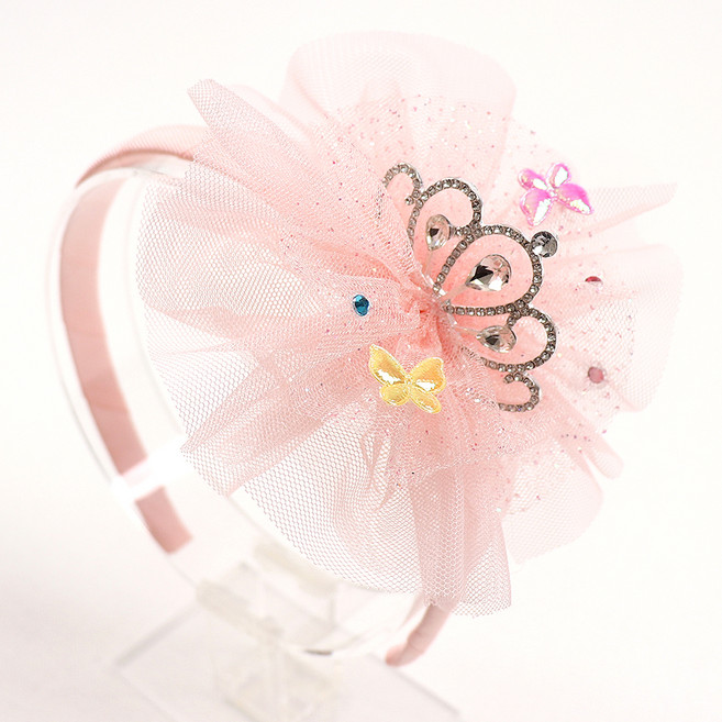 버터플라이 티아라 쉬폰 샤 머리띠