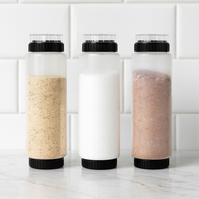 월포 바꿔쓰는 실리콘 노즐 고운 양념통, 3개, 710ml