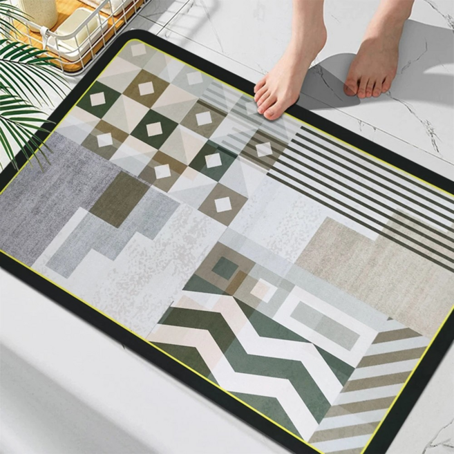 BonBon naturel 軟式硅藻土瞬吸速乾吸水地墊, 時空方塊, 2個