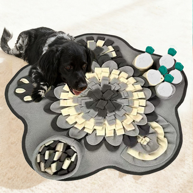 DING DONG PET 狗狗花朵胡蘿蔔田嗅聞墊, 灰色, 1個