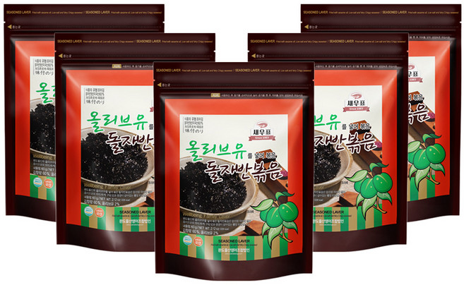 새우표 완도 올리브유 돌자반볶음, 60g, 5개